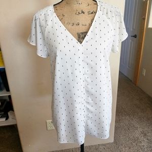 H&M white with black polkadots size 10